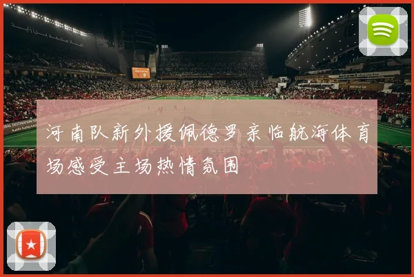 河南队新外援佩德罗亲临航海体育场感受主场热情氛围